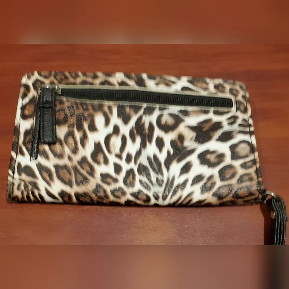 Leopard Print Wristlet Wallet - Picture 1 of 5